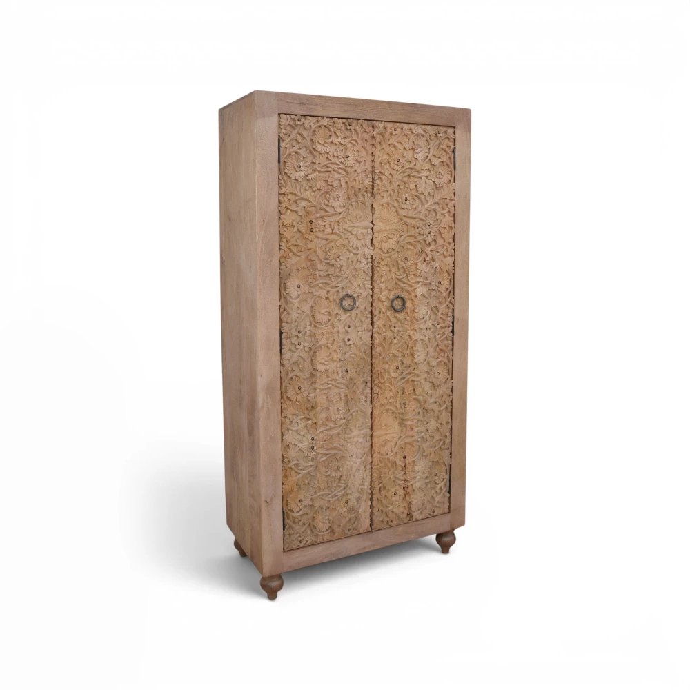 Keno Carved Cupboard, 2-Door