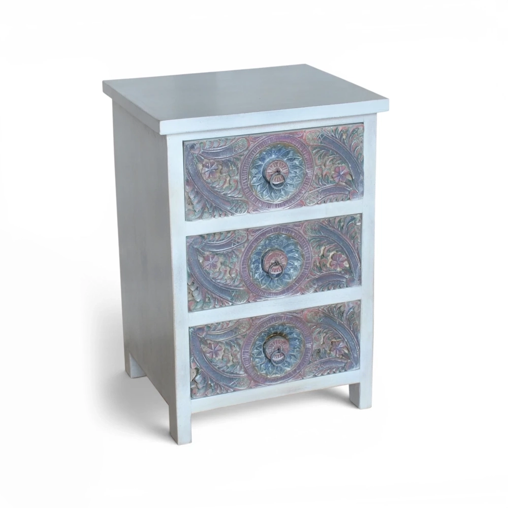 Swirl Bedside, 3-Drawer