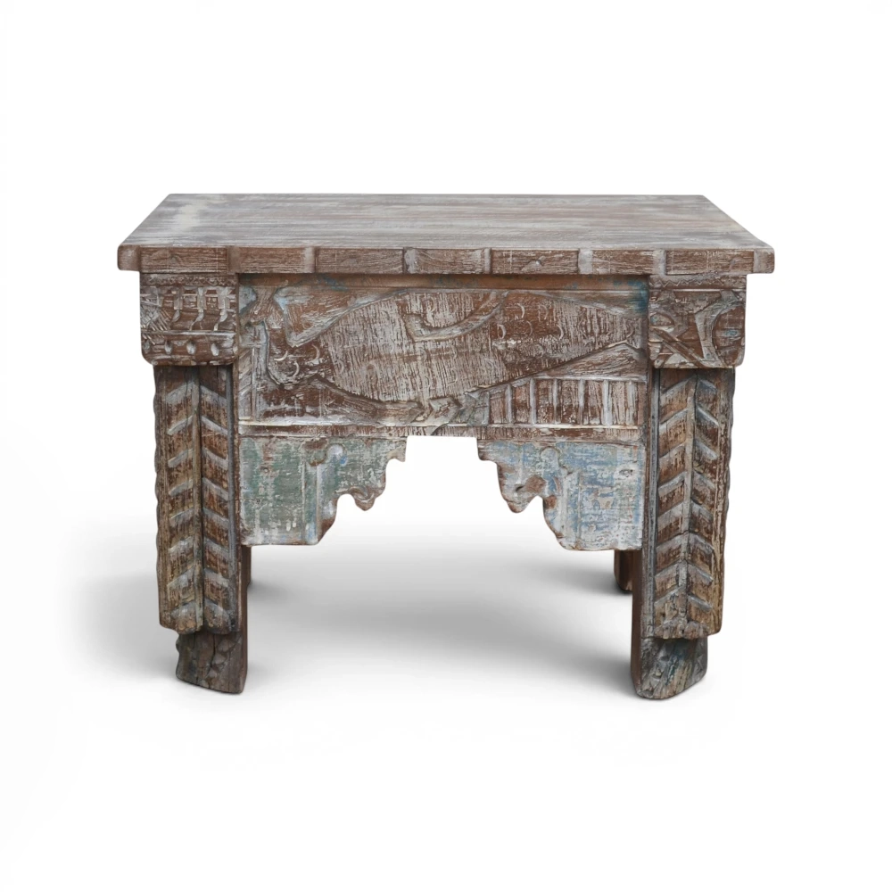 Kiah Carved Side Table