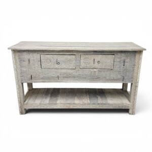 Antique Grey Wash 2-Drawer Kist Console