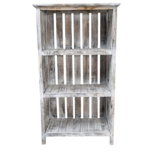 Bima 3-Tier Whitewash Wooden Bookshelf