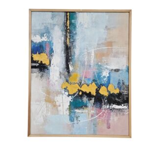 Modern Deco Abstract Framed Canvas Painting