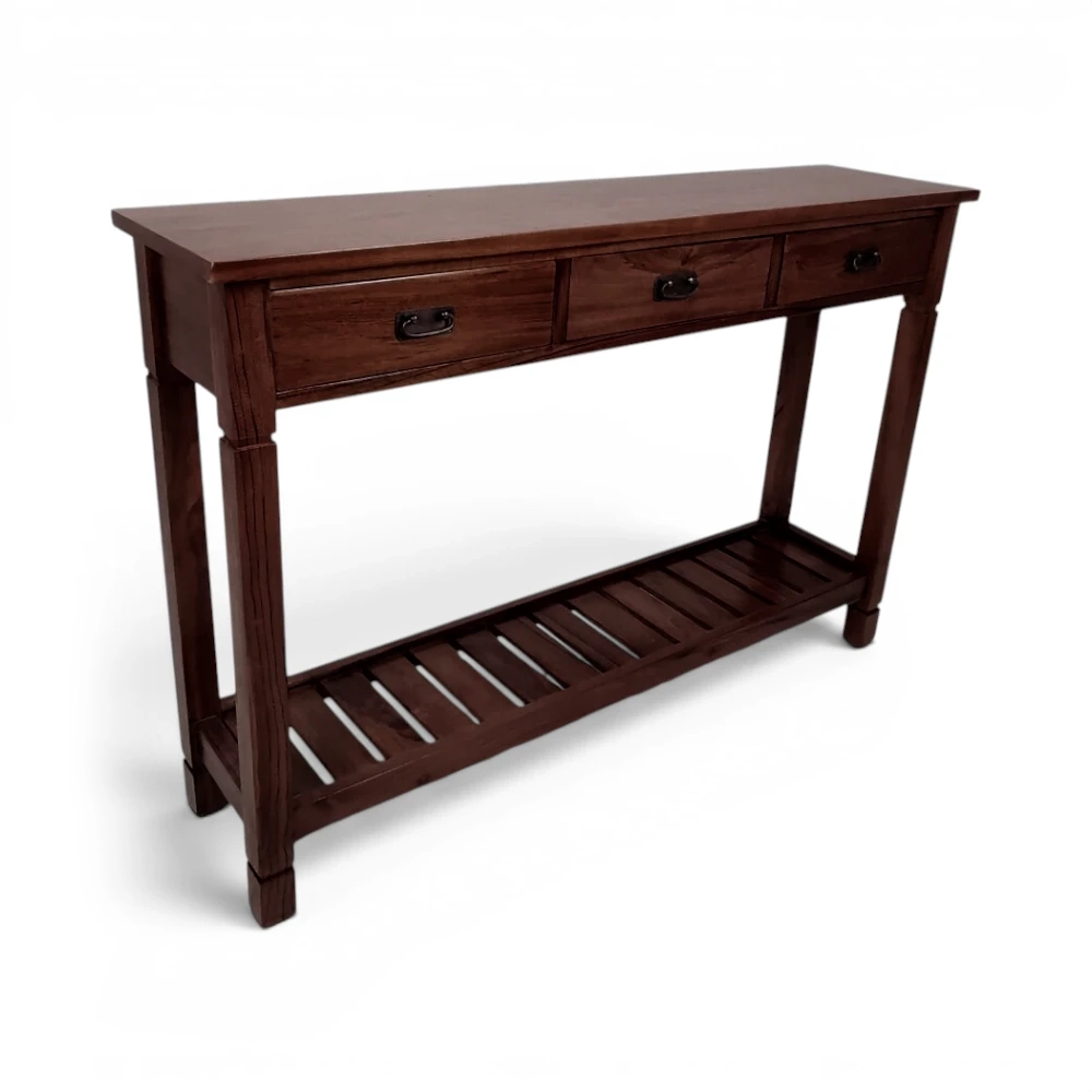 Teak Eva Console Table with Drawers