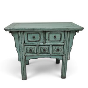 Shan Blue Elm Wood Console
