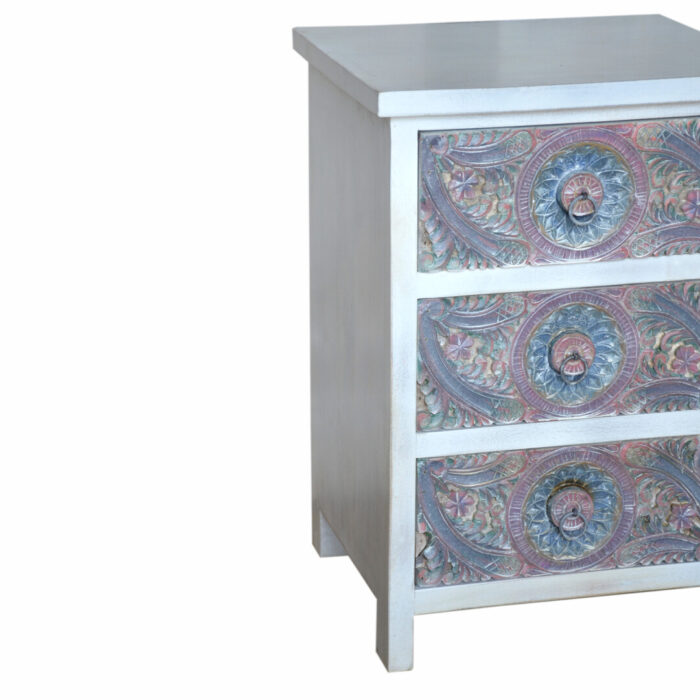 Swirl Bedsider Pedestal KMF22078 Close Up Side Swirl Bedsider Pedestal KMF22078 Close Up Side