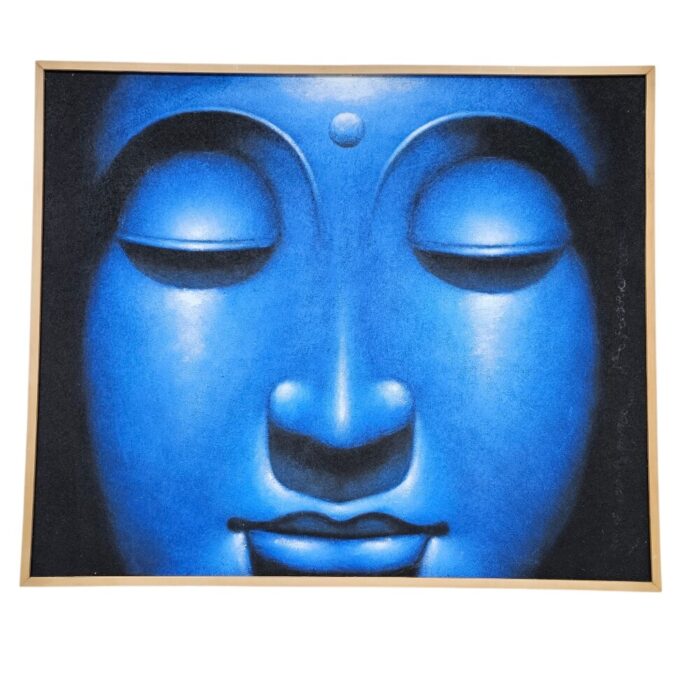 Thai Blue Buddha Painting Acr KRE3688 Thai Blue Buddha Painting Acr KRE3688