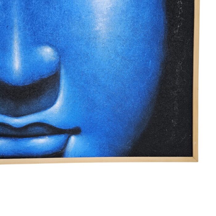 Thai Blue Buddha Painting Acr KRE3688 Bottom CLose Thai Blue Buddha Painting Acr KRE3688 Bottom CLose