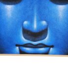 Thai Blue Buddha Painting Acr KRE3688 Close