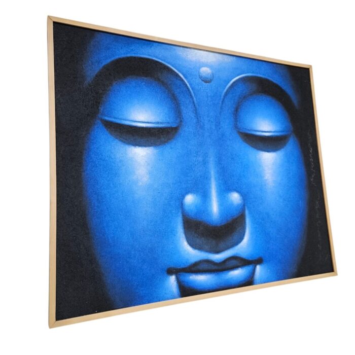 Thai Blue Buddha Painting Acr KRE3688 Side Thai Blue Buddha Painting Acr KRE3688 Side