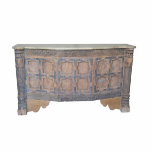 Tiko Carved Reclaimed Old Door Bar Counter