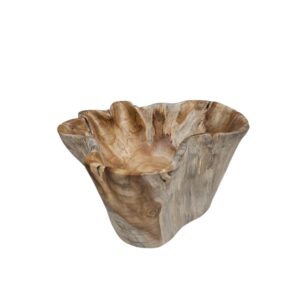 Yemi Hand-Carved Natural Teak Root Bowl (40cm)