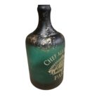Green Glass Bottle AIN0007 Side