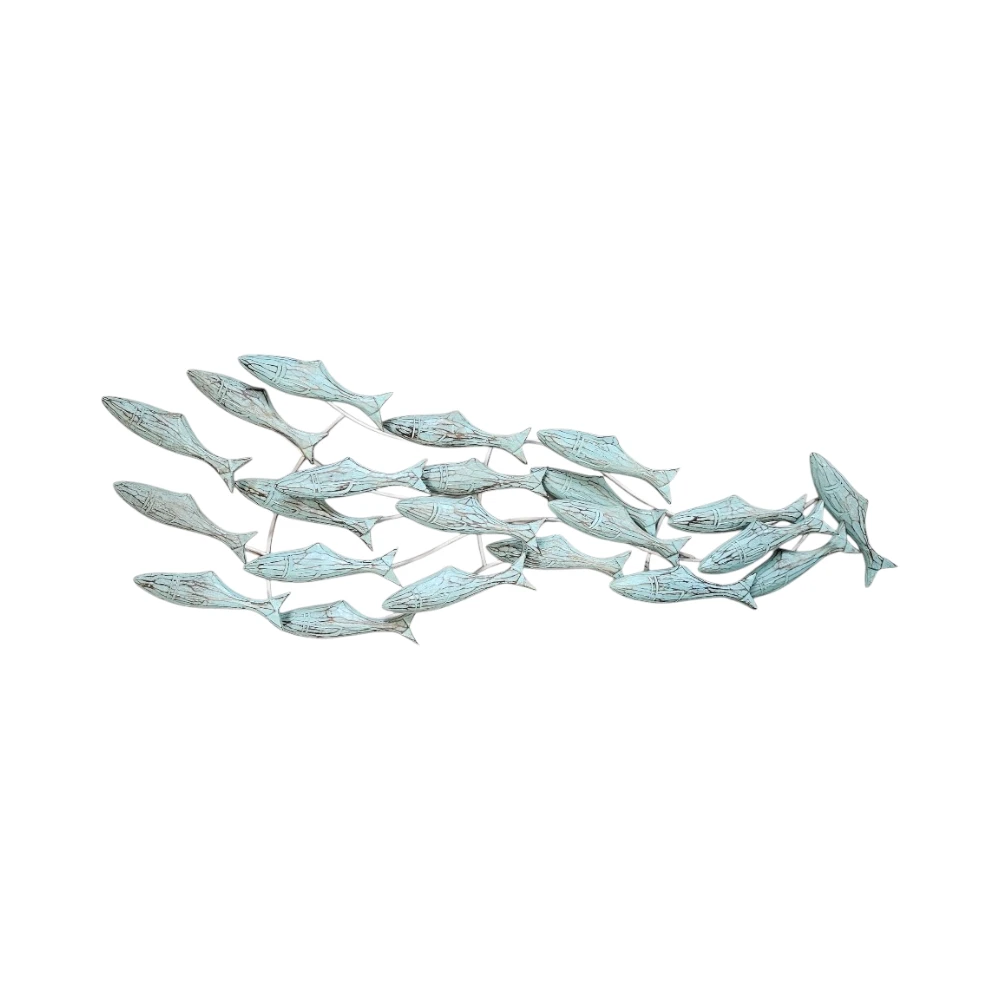 Blue Swimming Fish Wall Panel