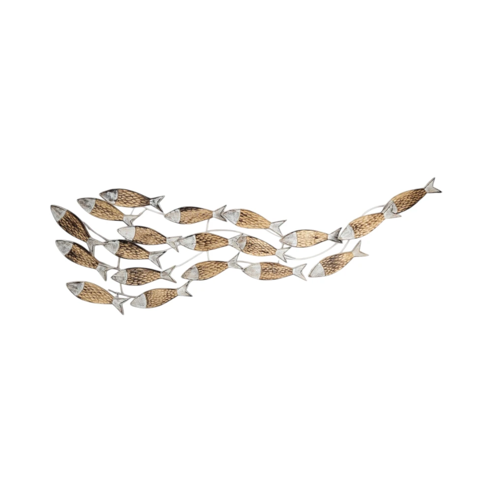 Natural Brown Swimming Fish Wall Hanging