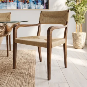 Wade Teak & Woven Synthetic Rattan Occasional Chair