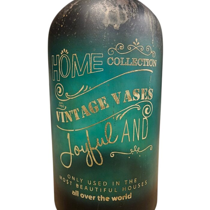 Joyful Vase Bottle Green AIN0001 Close