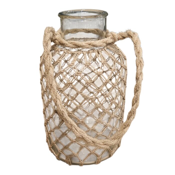 Jute Rope Glass Bottle AIKN0044 Side