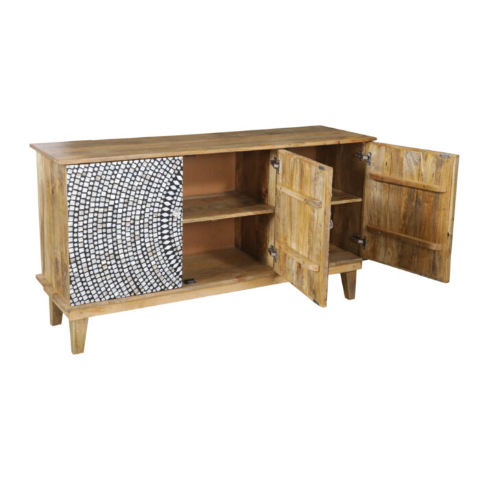 Sideboard RHEA 3DR MOP INLAY MCB8177 Open View Sideboard RHEA 3DR MOP INLAY MCB8177 Open View
