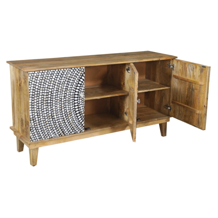 Sideboard RHEA 3DR MOP INLAY MCB8177 Side Open View Sideboard RHEA 3DR MOP INLAY MCB8177 Side Open View