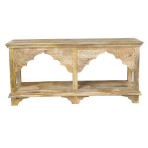 Two Arches Carved Console Table