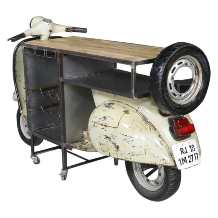 White Scooter Bar Counter MCB0665F Back White Scooter Bar Counter MCB0665F Back