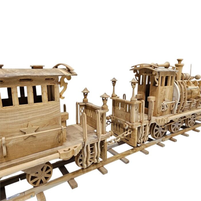 Artistic Teak Train WAA0100 Close Up View Artistic Teak Train WAA0100 Close Up View
