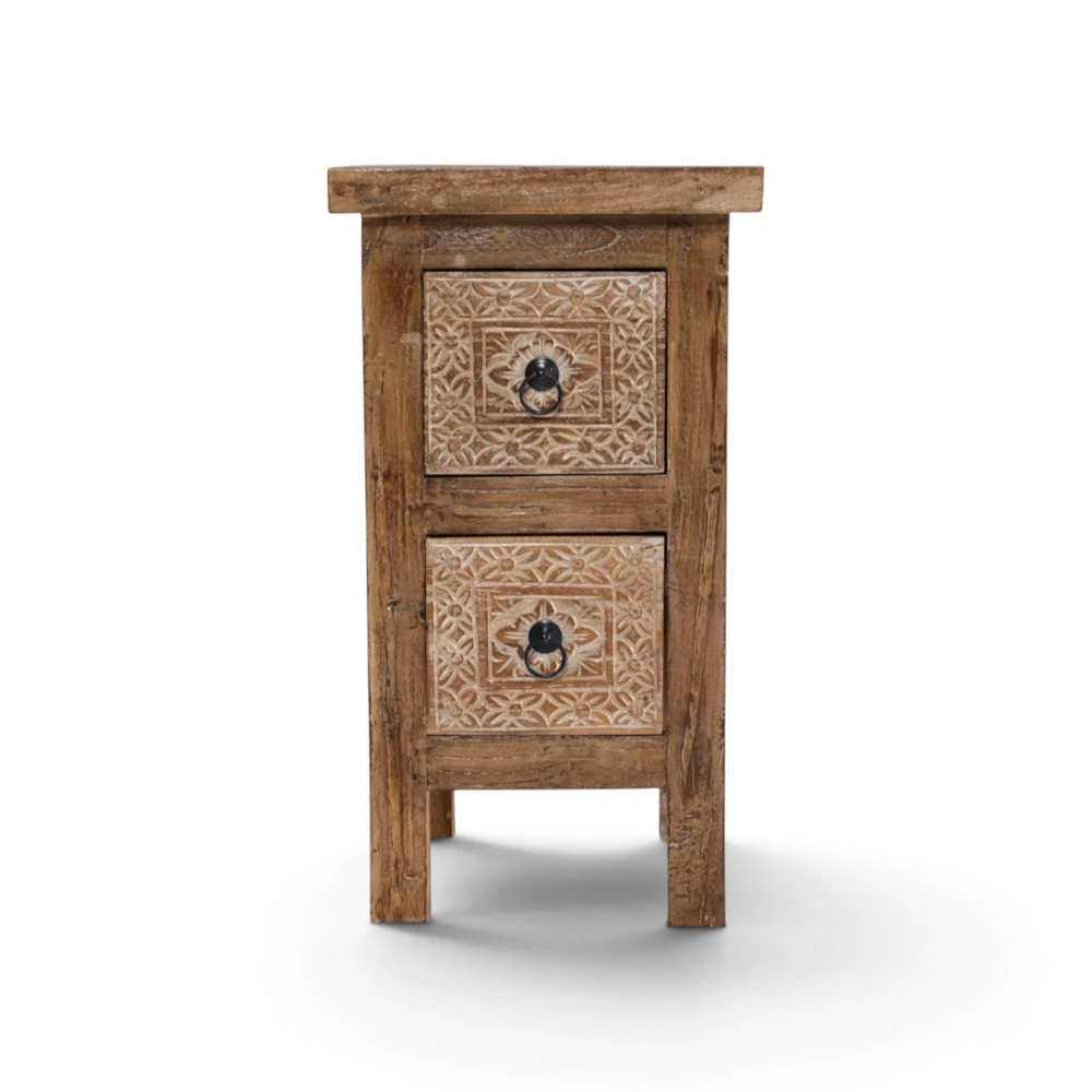 Teak Carved Side Table