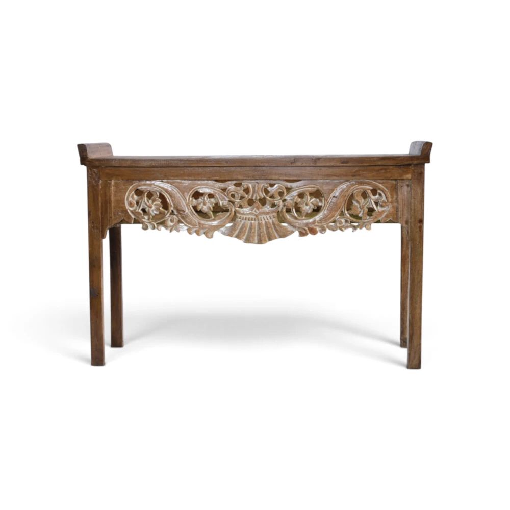 Teak Carved Console Table