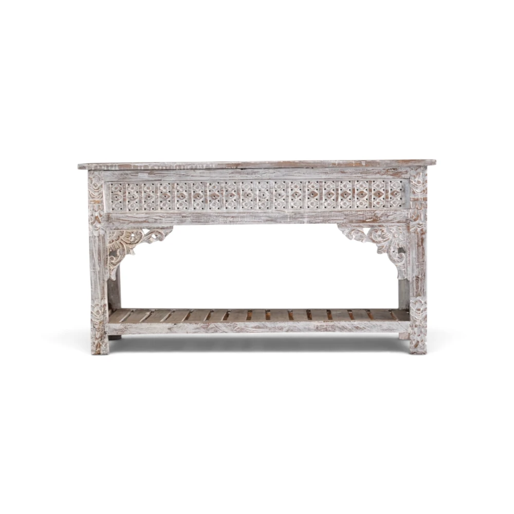 Carved Wooden Console Table