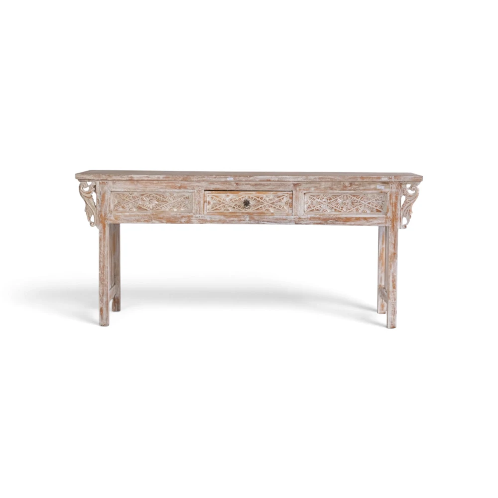 Teak Carved Console Table