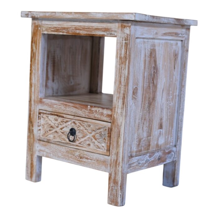Bedside Table Carved BEB8265 48x37x60_11.000gr Side View Bedside Table Carved BEB8265 48x37x60_11.000gr Side View