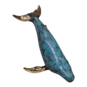 Blue And Gold Whale Statue