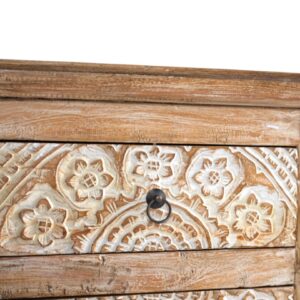 Carved Bedside Pedestal BEB8237 40x60x60_10.000gr Close Up