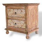 Carved Bedside Pedestal BEB8237 40x60x60_10.000gr Side