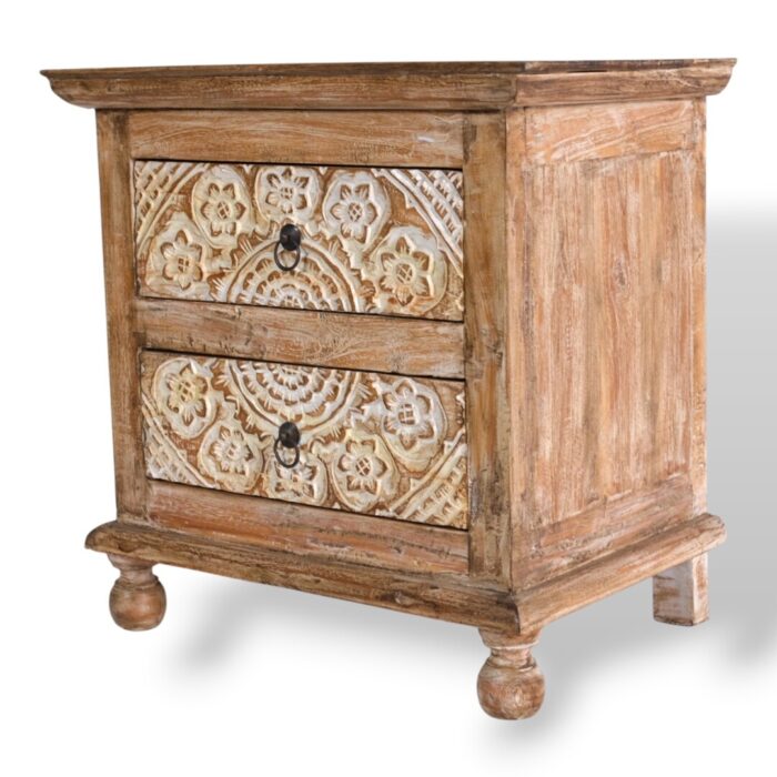 Carved Bedside Pedestal BEB8237 40x60x60_10.000gr Side Carved Bedside Pedestal BEB8237 40x60x60_10.000gr Side
