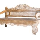 Carved Teak Bench BEB3269 200x105x110 Close Up