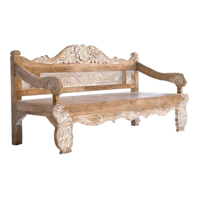 Carved Teak Bench BEB3269 200x105x110 Side Carved Teak Bench BEB3269 200x105x110 Side