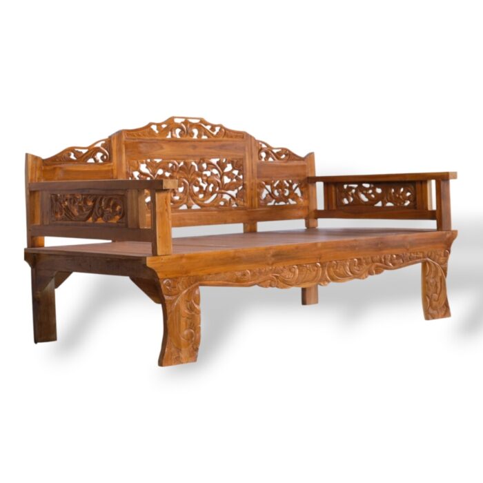 Carved Teak Bench BEB3271 133x1073x100 Carved Teak Bench BEB3271 133x1073x100