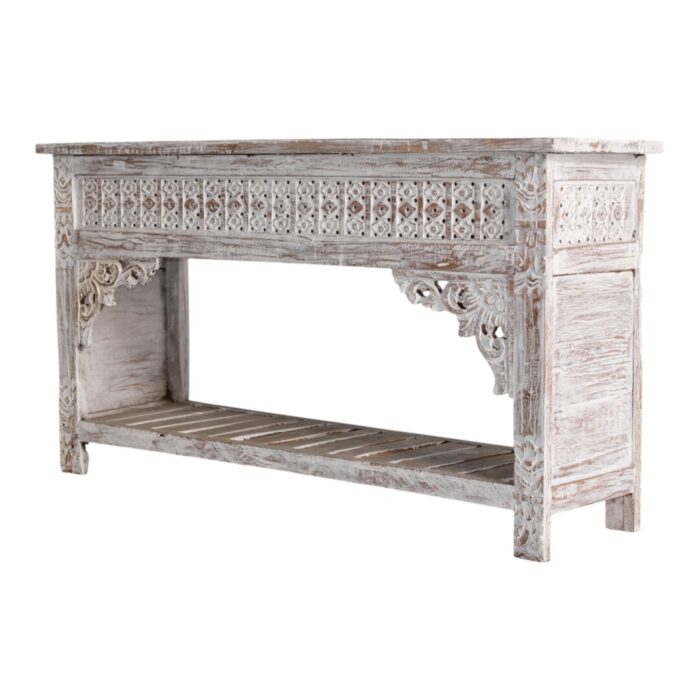 Carved Wooden Console Table BEB8423 101x40x77 Full Side Carved Wooden Console Table BEB8423 101x40x77 Full Side