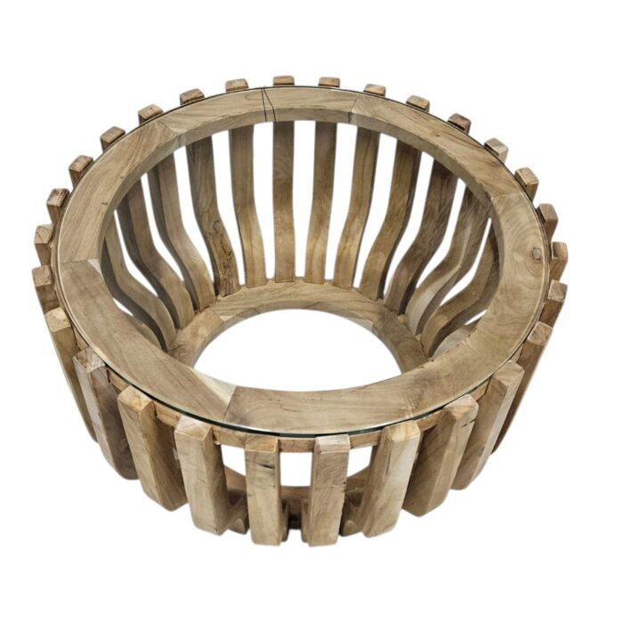 Slatted teak base, detail