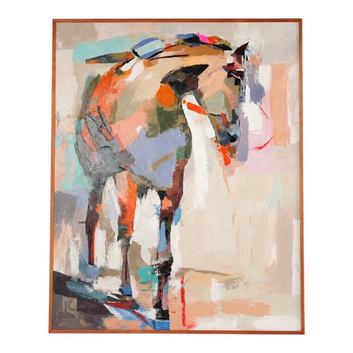 Colorful Abstract Horse Painting KRE4028 123x5x153_5.000gr Colorful Abstract Horse Painting KRE4028 123x5x153_5.000gr