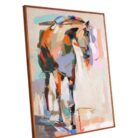 Colorful Abstract Horse Painting KRE4028 123x5x153_5.000gr Side