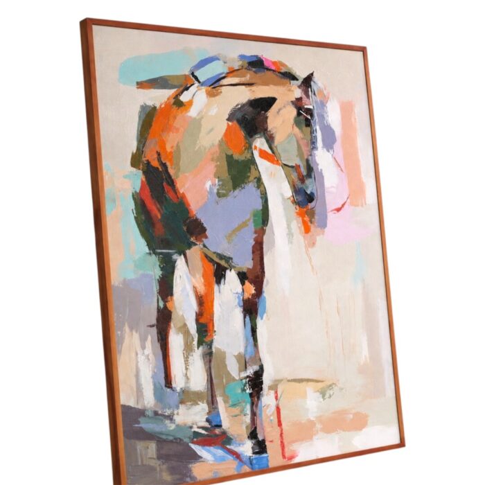 Colorful Abstract Horse Painting KRE4028 123x5x153_5.000gr Side Colorful Abstract Horse Painting KRE4028 123x5x153_5.000gr Side