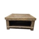 Flap Rustic Teak Coffee Table UFA0032 Open