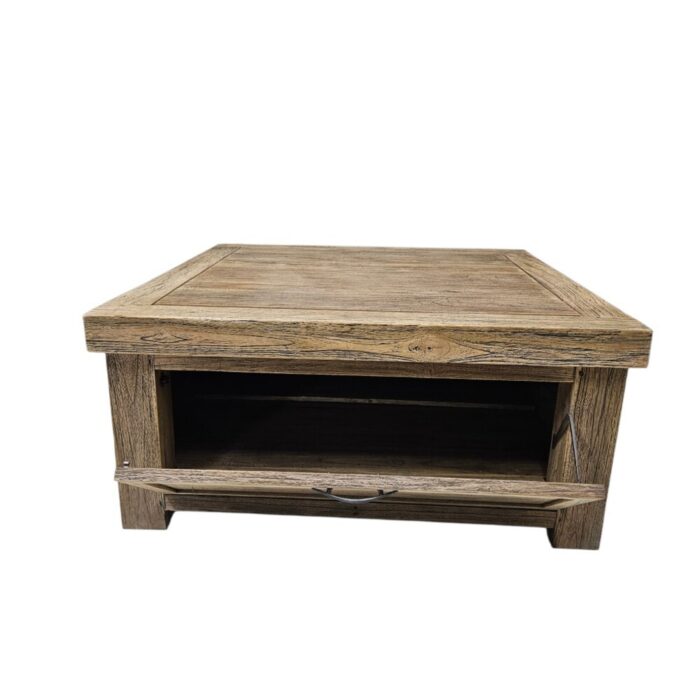 Flap Rustic Teak Coffee Table UFA0032 Open