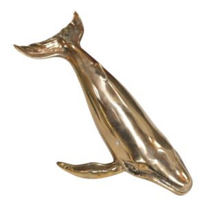 Polished Brass Humpback Whale Statue