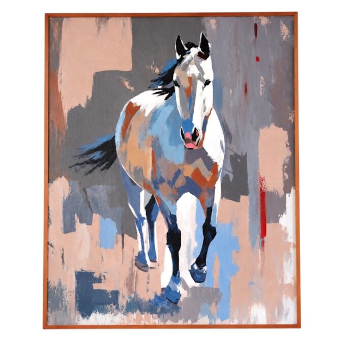 Horse Runnning Painting KRE4024 123x6x153_5.500gr Front Horse Runnning Painting KRE4024 123x6x153_5.500gr Front