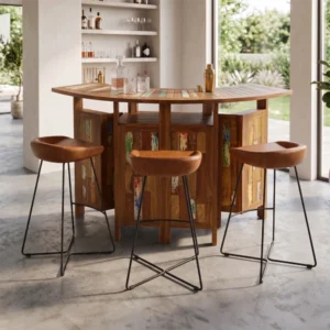 Wooden Pacific Folding Bar With Storage