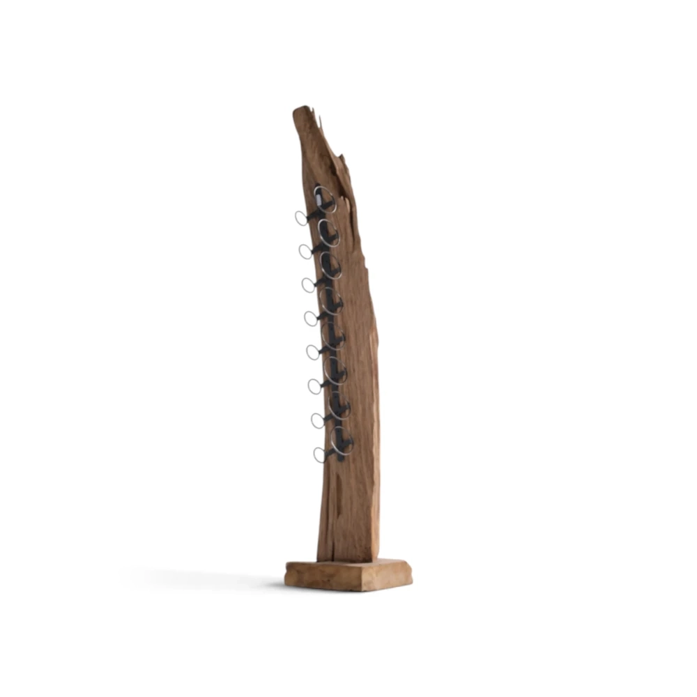 Teak Bottle Holder Stand