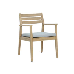 Kailua slatted acacia patio armchair, angle view